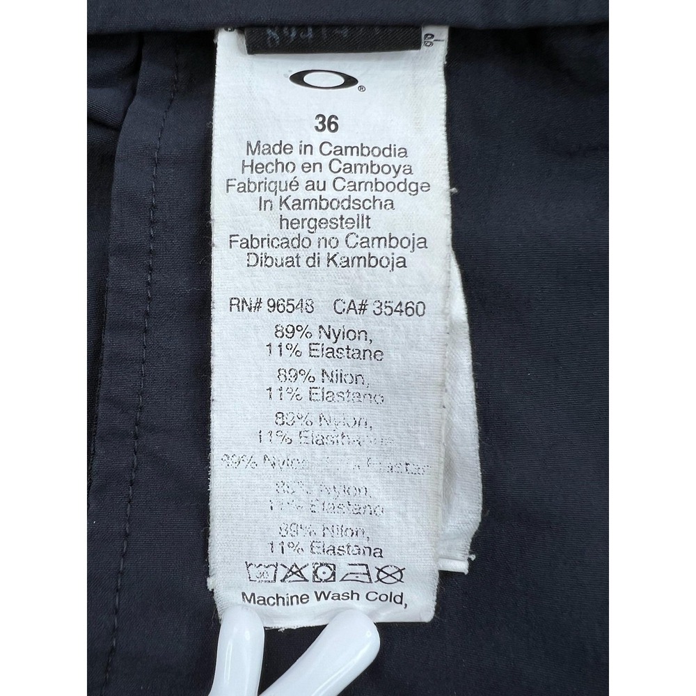 Oakley Mens 36 Blue Chino Microfiber Golf Casual Stretch Shorts 10in Inseam - Picture 8 of 14